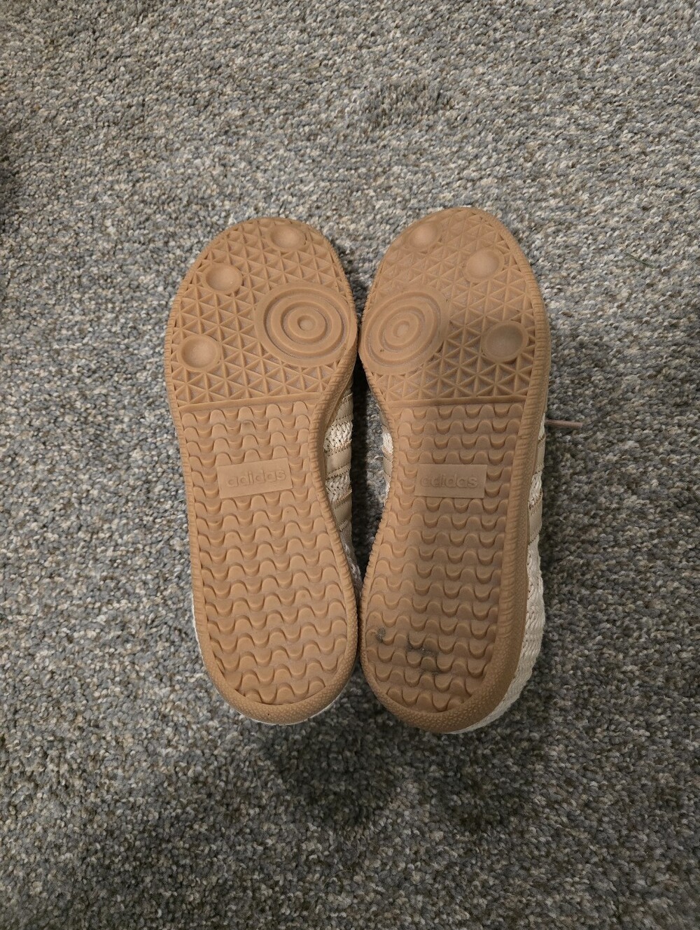 Adidas Women’s Beige Knit Lace-Up Sneakers - Picture 3 of 4